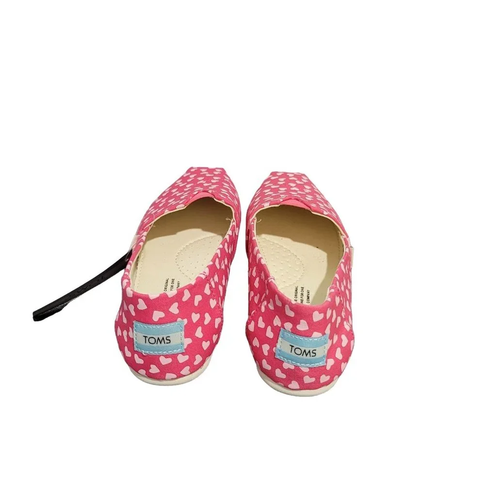 TOMS Wmm belmont raspberry hearts Women's Casual Flat Slip On Size 6